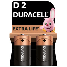 Батарейки лужні Duracell Basic D 1.5V LR20 2 шт (5000394052512b)