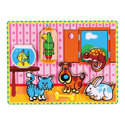 Рамка-вкладиш Viga Toys Домашні тварини (56440) в Виннице