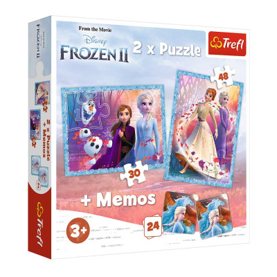 Набір Trefl Пазли 2 в 1 та гра Мемос Загадкова земля (90814)