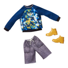 Одяг Barbie для Кена Вдягни та йди синя кофта і сірі шорти (FYW83/GHX53)