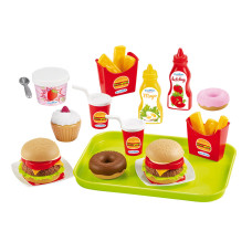 Ігровий набір Ecoiffier Фаст фуд 25 аксесуарів (002580)