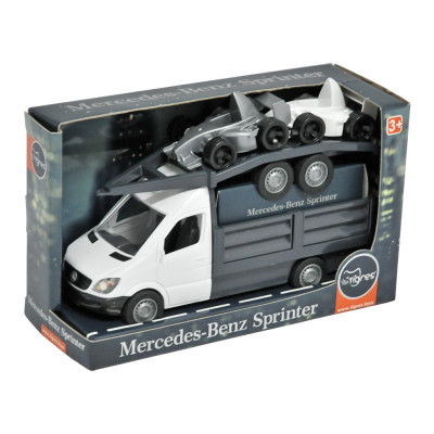 Машинка Tigres Бортова Mercedes-Benz Sprinter із лафетом біла 1:24 (39670) Машинка Tigres Бортова Mercedes-Benz Sprinter із лафетом біла 1:24 (39670)