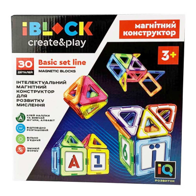 Магнітний конструктор IBLOCK 30 деталей (PL-920-01) в Запорожье