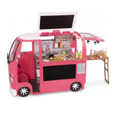 Транспорт для ляльок Our generation Продуктовий фургон рожевий (BD37969Z)