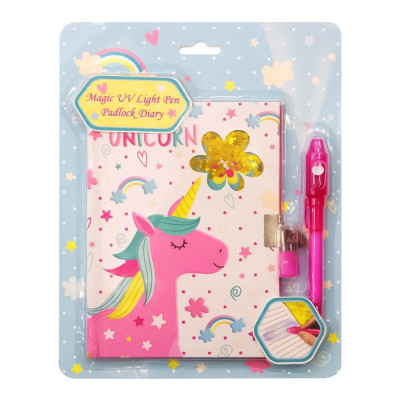 Блокнот Malevaro Милий єдиноріг із ультрафіолетовою ручкою 56 л (BBW361956-P) Блокнот Malevaro Милий єдиноріг із ультрафіолетовою ручкою 56 л (BBW361956-P)