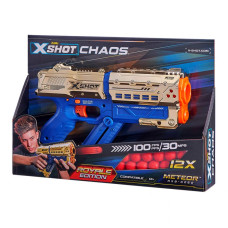 Швидкострільний бластер X-Shot Excel Chaos Golden Meteor з 12 кульками (36415Z) Швидкострільний бластер X-Shot Excel Chaos Golden Meteor з 12 кульками (36415Z)