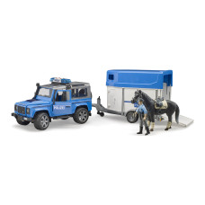 Автомодель Bruder Поліцейський Land rover з причепом та поліцейським з конем 1:16 (02588)