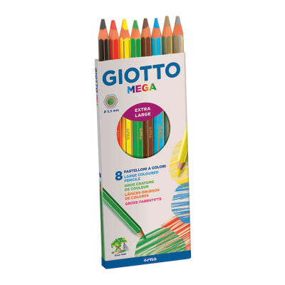 Карандаши цветные Fila Giotto Mega 8 цветов (225400)