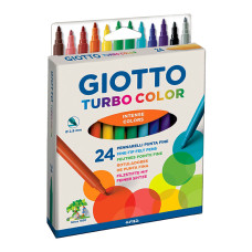 Фломастери Fila Giotto Turbo color 24 кольори коробка (071500)