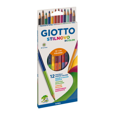 Карандаши цветные Fila Giotto Stilnovo двухсторонние 12 штук (25690000)