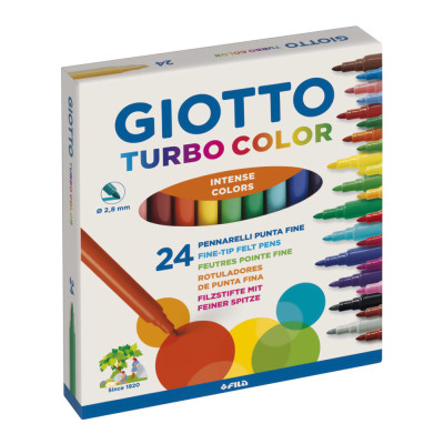 Фломастеры Fila Giotto Turbo color 24 цвета (417000)