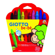 Воскові олівці Fila Giotto Bebe 10 кольорів із чинкою (466800)