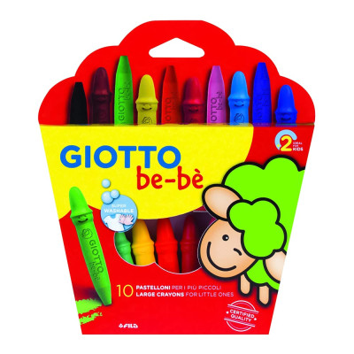 Восковые карандаши Fila Giotto Bebe 10 цветов с точилкой (466800)