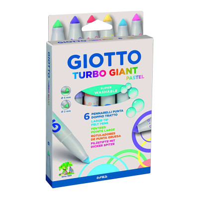 Фломастеры Fila Giotto Turbo giant пастельные 6 цветов (431000)