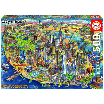Пазл Educa Карта Нью-Йорка 500 деталей (18453) Пазл Educa Карта Нью-Йорка 500 деталей (18453)