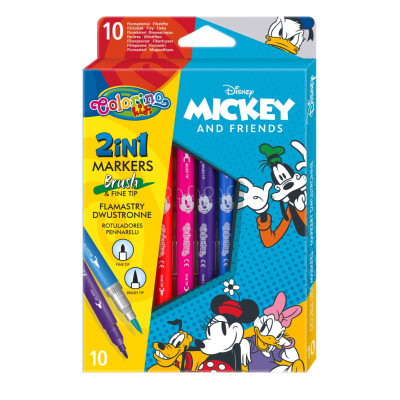 Фломастери Colorino Disney Міккі Маус 10 кольорів двосторонні (89892PTR) в Полтаве