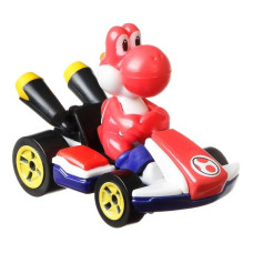 Машинка Hot Wheels Mario Kart Йоші стандартний карт червоний (GBG25/GPD90) Машинка Hot Wheels Mario Kart Йоші стандартний карт червоний (GBG25/GPD90)