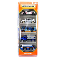 Набір машинок Matchbox MBX Аеропорт 5 шт (C1817/HCJ03)