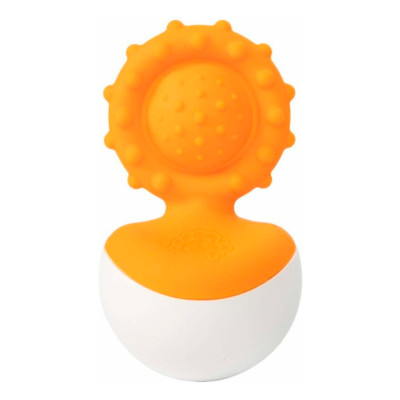 Прорізувач-неваляшка Fat Brain Toys Dimpl wobl помаранчевий (F2172ML)