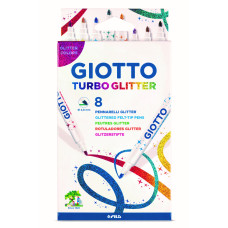 Фломастери кольорові Giotto Turbo Glitter 8 шт (425800)