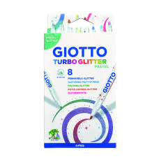 Фломастери кольорові Giotto Turbo Glitter Pastel 8 шт (426300)
