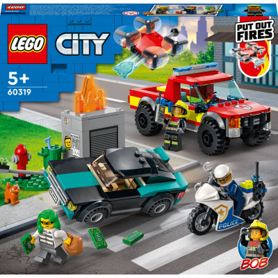 Конструктор LEGO City Пожежна рятувальна служба і поліцейське переслідування (60319) Конструктор LEGO City Пожежна рятувальна служба і поліцейське переслідування (60319)