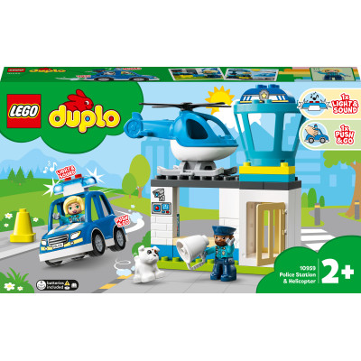 Конструктор LEGO DUPLO Реск'ю Поліцейська дільниця та гелікоптер (10959)