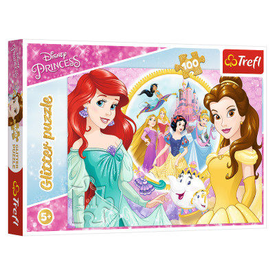 Пазл Trefl Glitter Аріель і Белль 100 елементів (14819)