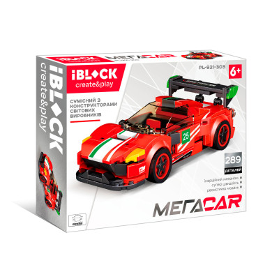 Конструктор IBLOCK Спорткар червоний (PL-921-303)