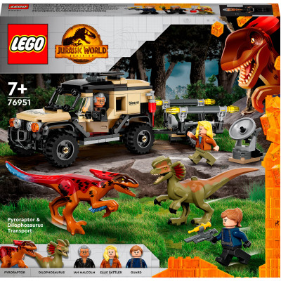 Конструктор LEGO Jurassic World Перевезення пірораптора та дилофозавра (76951) Конструктор LEGO Jurassic World Перевезення пірораптора та дилофозавра (76951)