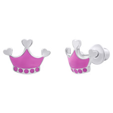 Сережки UMa&UMi Symbols Корона рожеві (0010000016994)