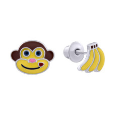 Сережки UMa&UMi Zoo Мавпочка з бананами (0010000015775)