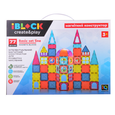 Магнітний конструктор IBLOCK 77 деталей (PL-921-244) в Запорожье