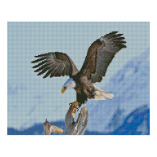 Алмазна картина Strateg Гірський орел 2 40х50 см (FA40779)
