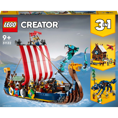 Конструктор LEGO Creator Корабель вікінгів і Мідгардський змій (31132) Конструктор LEGO Creator Корабель вікінгів і Мідгардський змій (31132)