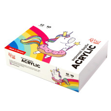 Фарби акрилові Rosa Start Unicorn 12 кольорів 10 мл (322111006)