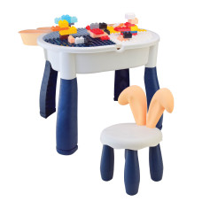 Ігровий стіл та стілець IBLOCK Time 2 school синій (PL-921-285)