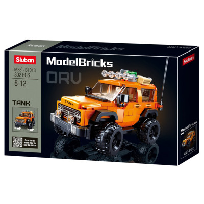 Конструктор Sluban Model bricks Джип SUV померанчевий (M38-B1013) Конструктор Sluban Model bricks Джип SUV померанчевий (M38-B1013)