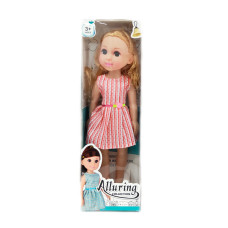 Лялька DIY Toys Блондинка в сукні з рожевими смужками (CJ-2201537/2)