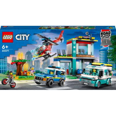 Конструктор LEGO City Центр управління рятувальним транспортом (60371) Конструктор LEGO City Центр управління рятувальним транспортом (60371)