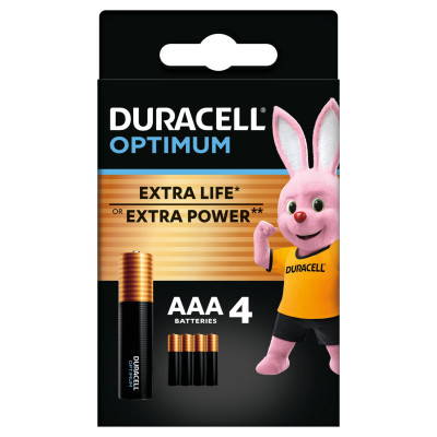 Батарейки алкаліновi Duracell Optimum AAA CEE GEN3 4 штуки (5000394158726) Батарейки алкаліновi Duracell Optimum AAA CEE GEN3 4 штуки (5000394158726)