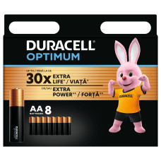 Батарейки алкаліновi ​Duracell Optimum AA CEE GEN3 8 штук (5000394158931)