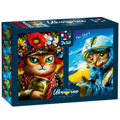 Пазли De.tail Кішка воїн та Привид Києва 2 в 1 (DT500-09) в Тернополе