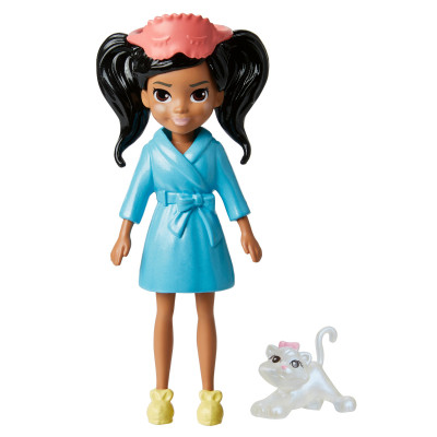 Ігровий набір Polly Pocket Стильний гардероб модниці темне волосся та кіт (HKV88/6)
