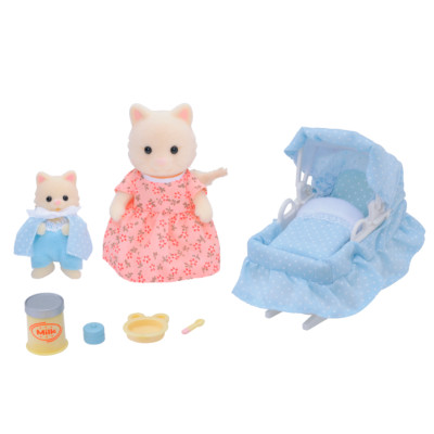 Ігровий набір ​Sylvanian Families Мама-кішка з малюком та колискою (5433)