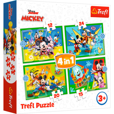 Пазли Trefl Міккі Маус серед друзів 4 в 1 (34616)