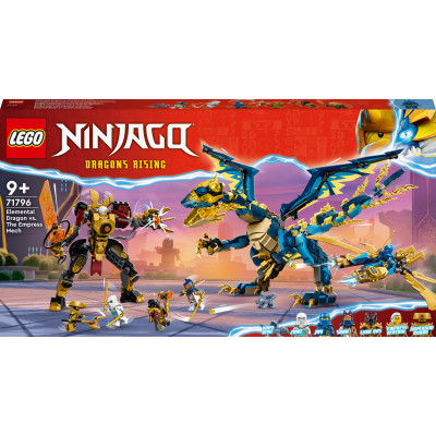 Конструктор LEGO NINJAGO Дракон стихій проти робота Володарки (71796) Конструктор LEGO NINJAGO Дракон стихій проти робота Володарки (71796)