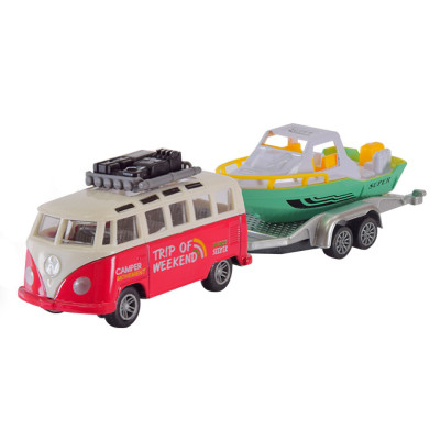 Автомодель Автопром Автобус з причепом біло-червоний (AP7451/2) Автомодель Автопром Автобус з причепом біло-червоний (AP7451/2)