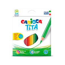 Олівці кольорові Carioca Tita 24 кольори (42794)