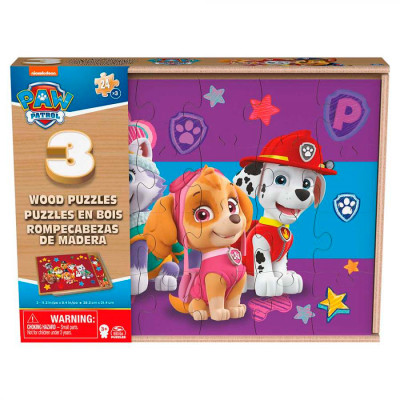 Пазл дерев'яний Spin Master Paw Patrol 3 в 1 (SM98297/6066794) в Житомире